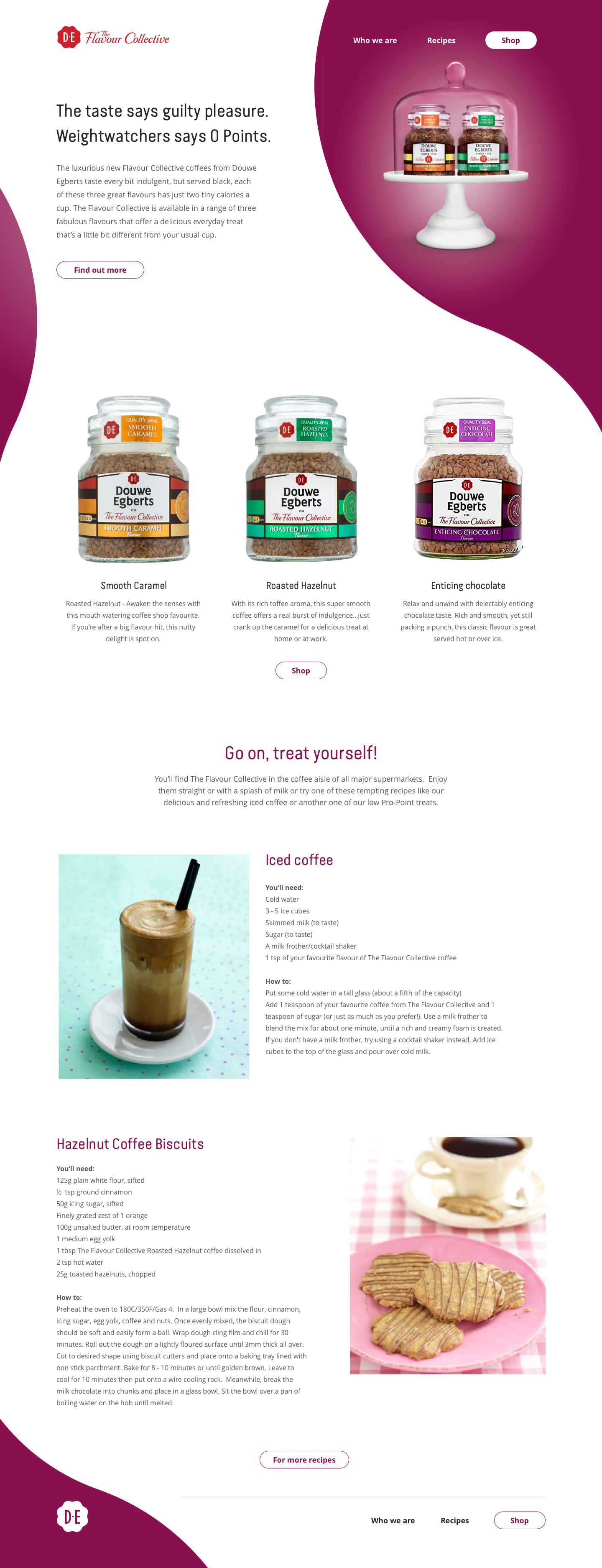 Douwe Egberts homepage design